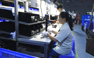 Shenzhen songrui electric door &amp; window systems Co., Ltd línea de producción de fábrica
